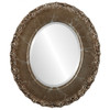 Williamsburg Beveled Oval Mirror Frame in Champagne Silver