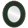 Williamsburg Beveled Oval Mirror Frame in Hunter Green
