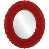 Williamsburg Beveled Oval Mirror Frame in Holiday Red