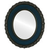 Williamsburg Flat Oval Mirror Frame in Royal Blue
