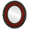 Williamsburg Flat Oval Mirror Frame in Vintage Cherry