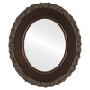 Williamsburg Flat Oval Mirror in Rubbed Bronze