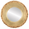 Williamsburg Flat Round Mirror Frame in Gold Leaf
