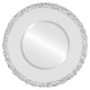 Williamsburg Beveled Round Mirror Frame in Linen White