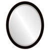 Manhattan Beveled Oval Mirror Frame in Rubbed Black