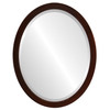 Manhattan Beveled Oval Mirror Frame in Mocha