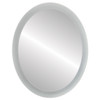 Manhattan Flat Oval Mirror Frame in Bright Silver