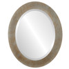 Soho Beveled Oval Mirror Frame in Burnished Silver