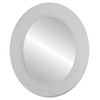 Ashland Flat Oval Mirror Frame in Bright Silver