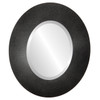Tribeca Beveled Oval Mirror Frame in Black Silver