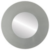 Tribeca Flat Round Mirror Frame in Bright Silver