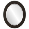 Avenue Beveled Oval Mirror Frame in Black Silver