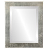Avenue Beveled Rectangle Mirror Frame in Silver Leaf with Brown Antique