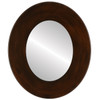 Boulevard Flat Oval Mirror Frame in Mocha