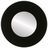 Boulevard Flat Round Mirror Frame in Rubbed Black