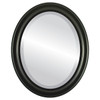 Messina Beveled Oval Mirror Frame in Matte Black