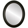 Messina Flat Oval Mirror Frame in Rubbed Black