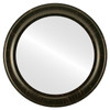 Messina Flat Round Mirror Frame in Veined Onyx