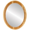 Vancouver Flat Oval Mirror Frame in Honey Oak