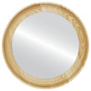 Vancouver Flat Round Mirror Frame in Honey Oak