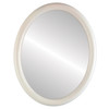 Sydney Flat Oval Mirror Frame in Country White