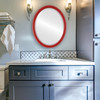 Pasadena Lifestyle 2 Oval Mirror Frame in Holiday Red