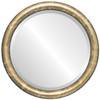 Pasadena Beveled Round Mirror Frame in Champagne Gold