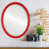 Pasadena Lifestyle Round Mirror Frame in Holiday Red