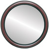 Pasadena Flat Round Mirror Frame in Rosewood