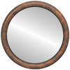 Pasadena Flat Round Mirror Frame in Vintage Walnut