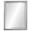 Pasadena Beveled Rectangle Mirror Frame in Silver Leaf with Black Antique