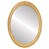 Melbourne Flat Oval Mirror Frame in Honey Oak