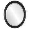 Melbourne Beveled Oval Mirror Frame in Matte Black