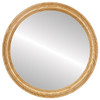 Melbourne Flat Round Mirror Frame in Honey Oak