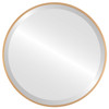 Singapore Bevelled Round Mirror Frame in Gold Paint