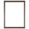 Hamilton Rectangle Frame # 551 - Rubbed Bronze with Gold Lip