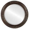 Versailles Beveled Round Mirror Frame in Rubbed Bronze
