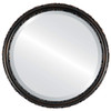 Virginia Bevelled Round Mirror Frame in Rubbed Bronze