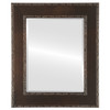 Paris Beveled Rectangle Mirror Frame in Rubbed Bronze