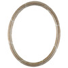 Saratoga Oval Picture Frame - Champagne Silver