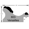 Versailles Rectangle Profile Drawing