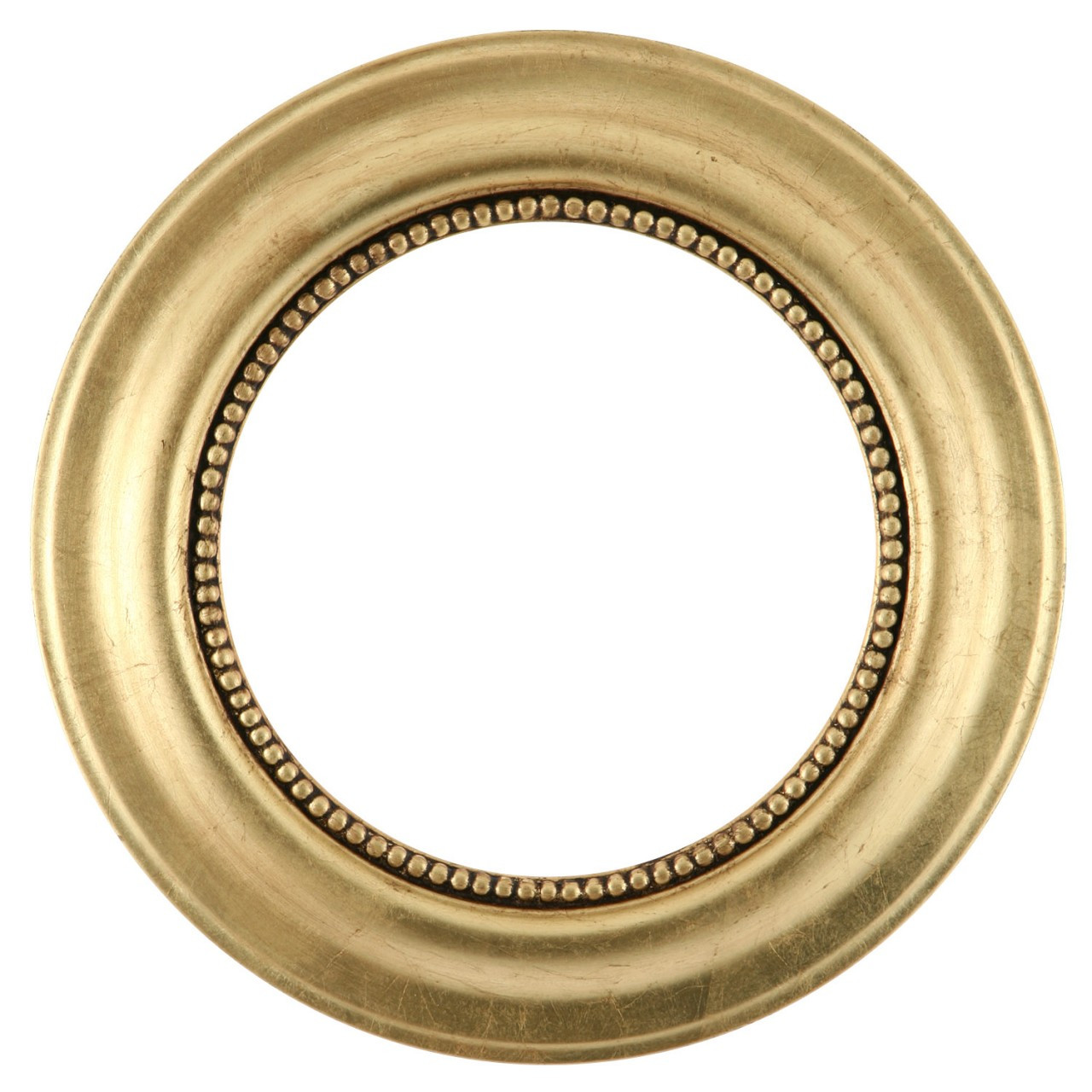 round gold frame