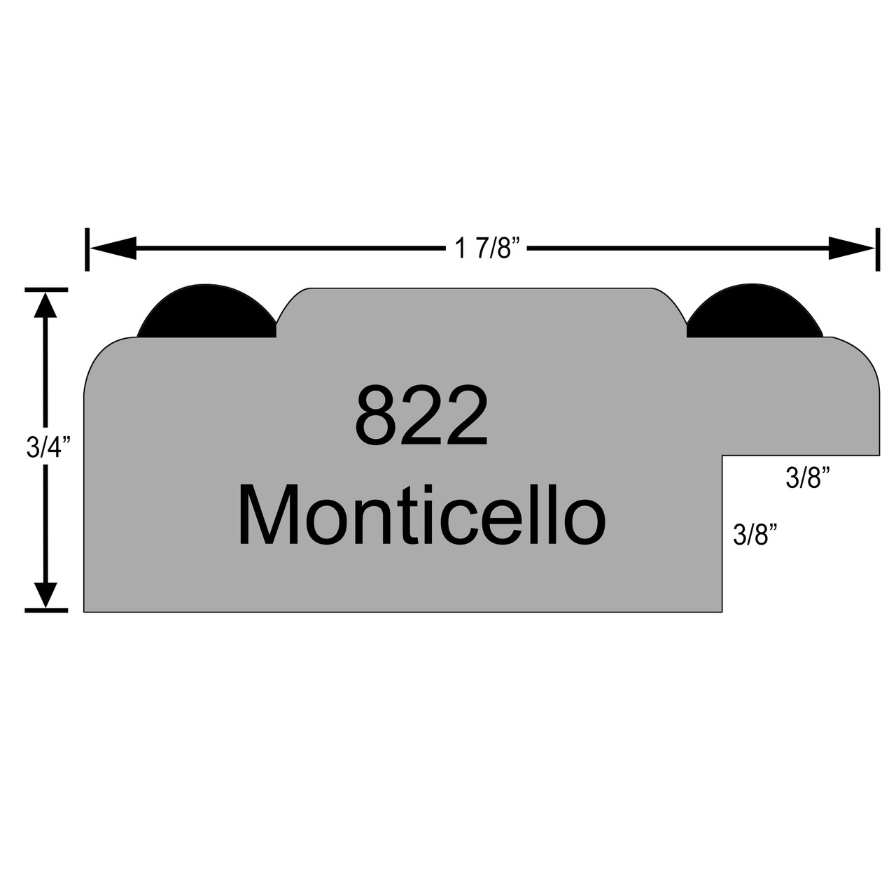 Monticello Rectangle Picture Frame - Gloss Black |Victorian