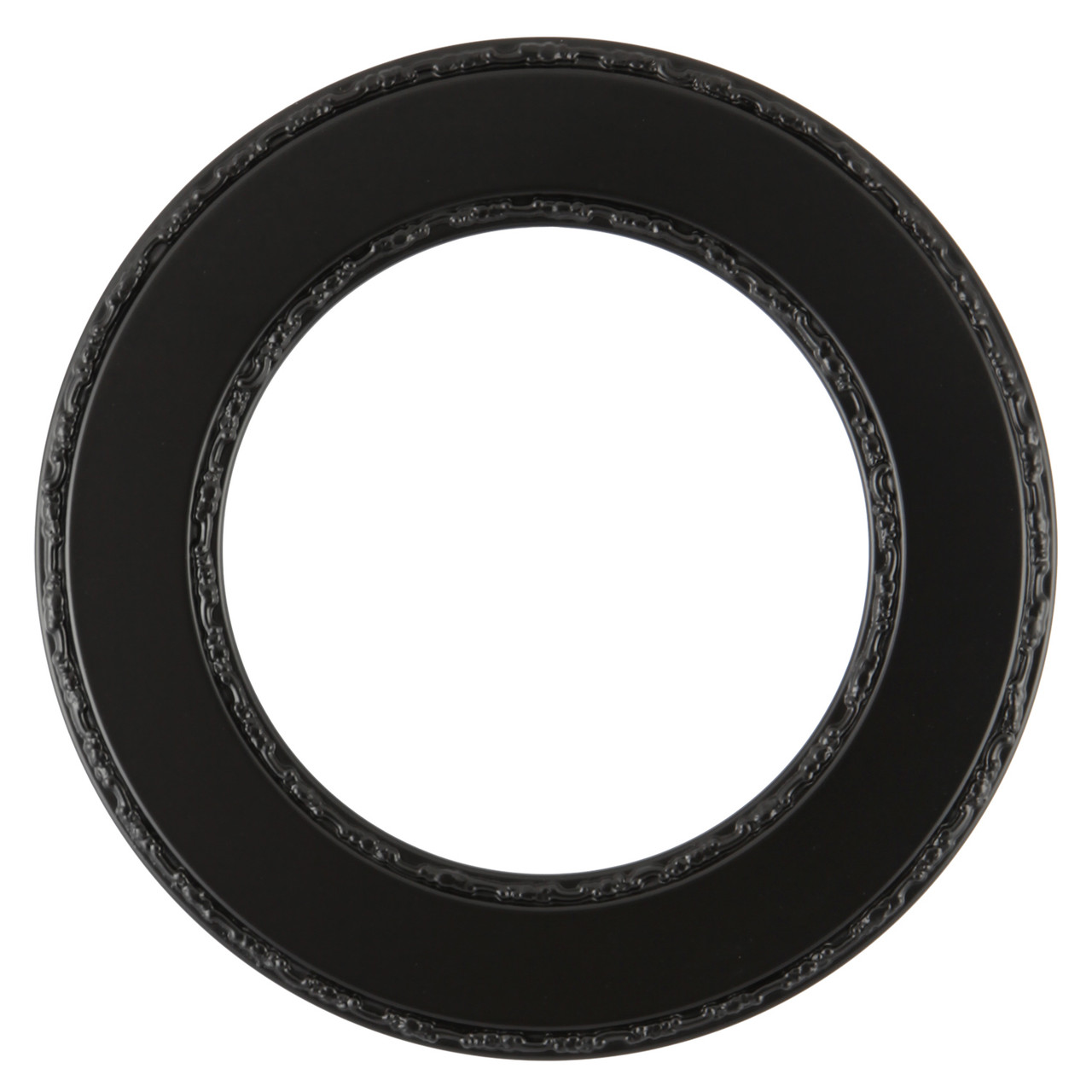 Black Rounded Frame Paris Round Picture Frame - Gloss Black |Victorian Frames