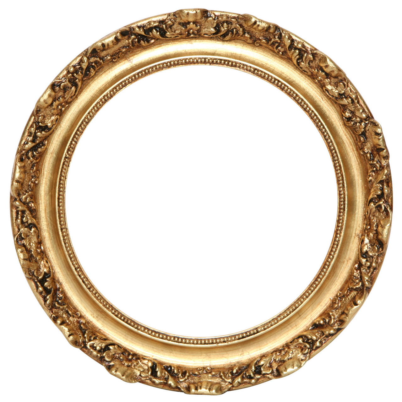 Rome Round Frame #602 - Antique Gold Leaf