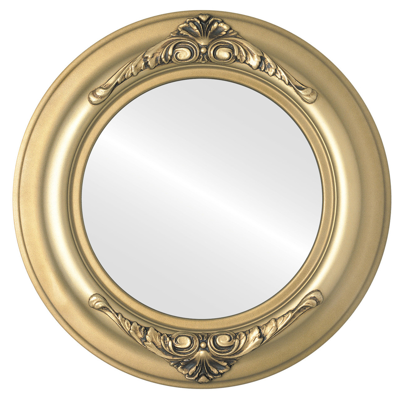 gold round frame