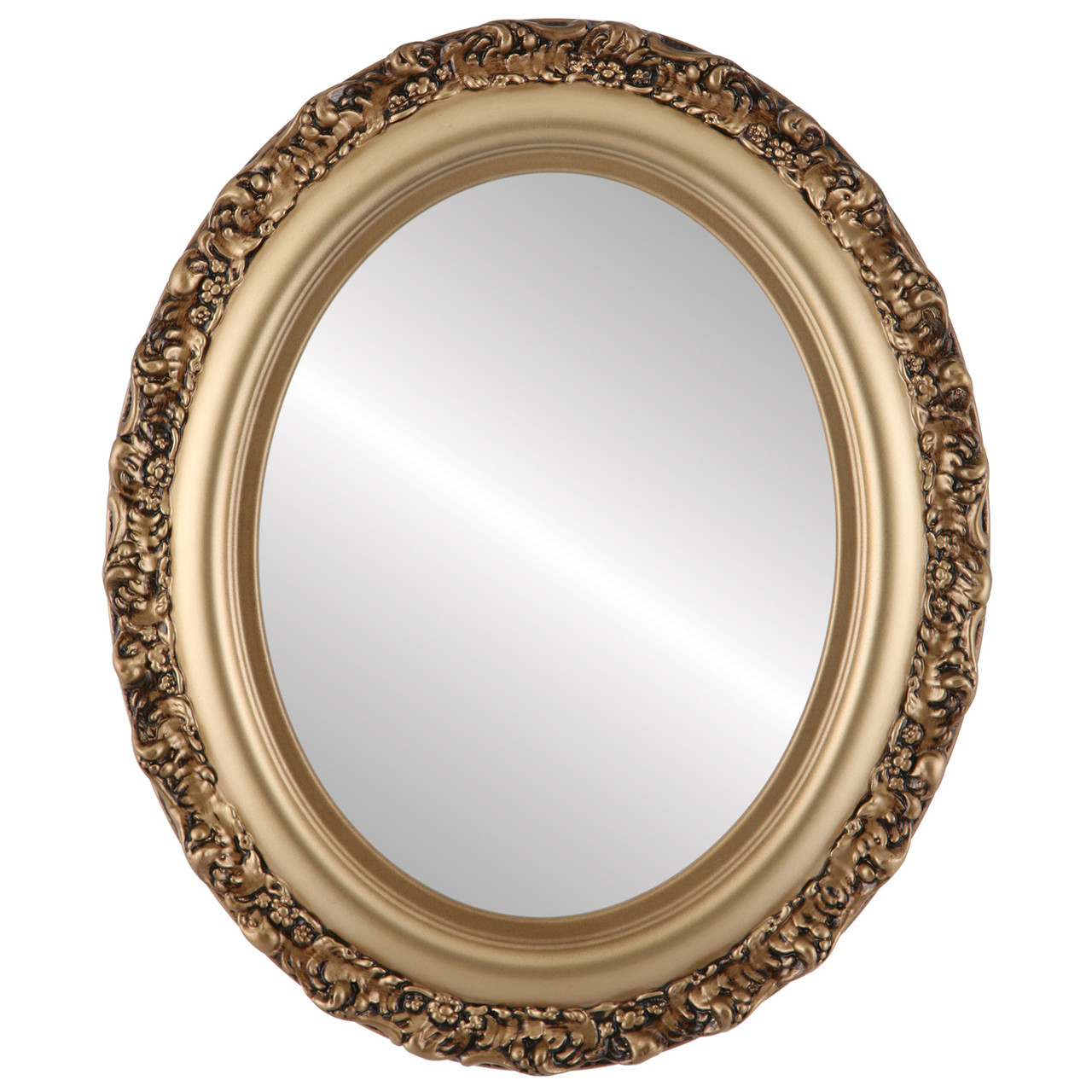 Rome Round Picture Frame - Antique Gold Leaf