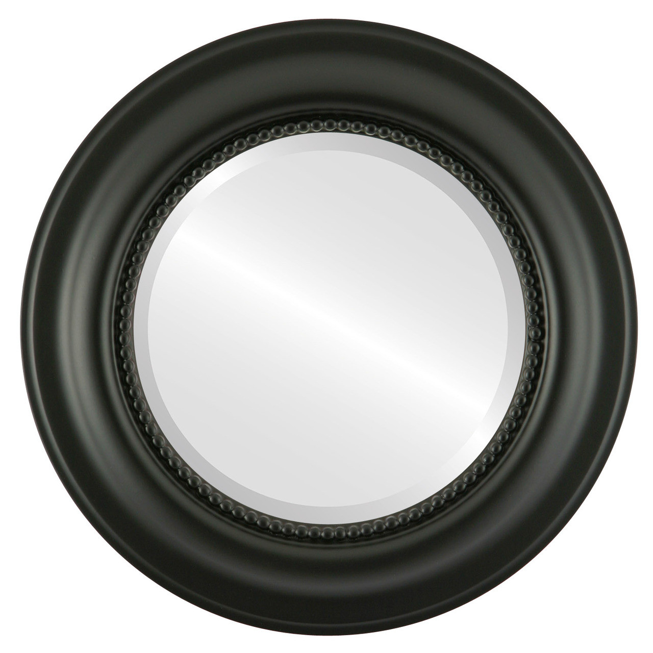 Round mirror deals black frame