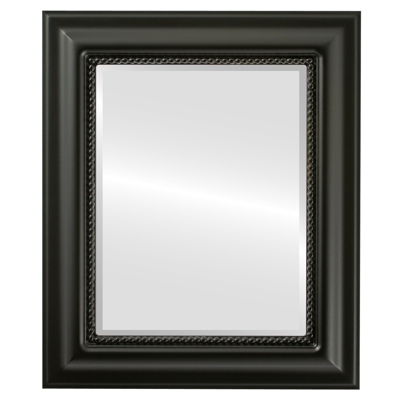 Round Framed Mirror #458 Heritage Matte Black Finish