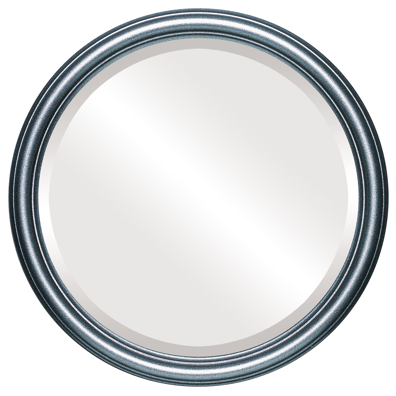 Round Framed Mirror #854 Tribeca Matte Black Finish - 1 - Wood - Victorian Frame Company